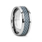 AUGUSTUS Blue Carbon Fiber Inlay Tungsten Carbide Band - 4mm - 10mm