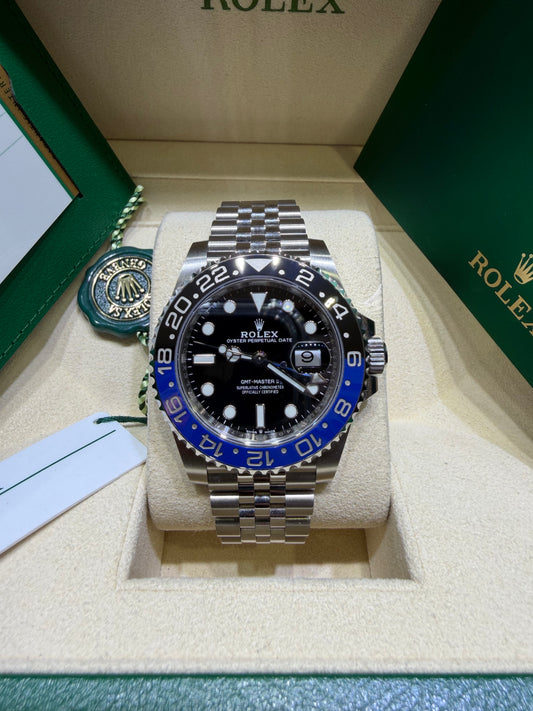 Rolex GMT-Master II 126710BLNR Batgirl Jubilee Full Set | Monica Jewelers