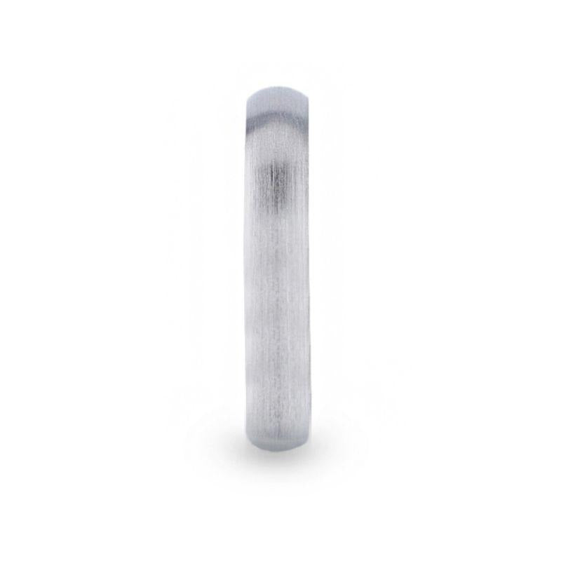 EMPRESA Silver Brushed Finish Domed Women's Wedding Band - 4mm