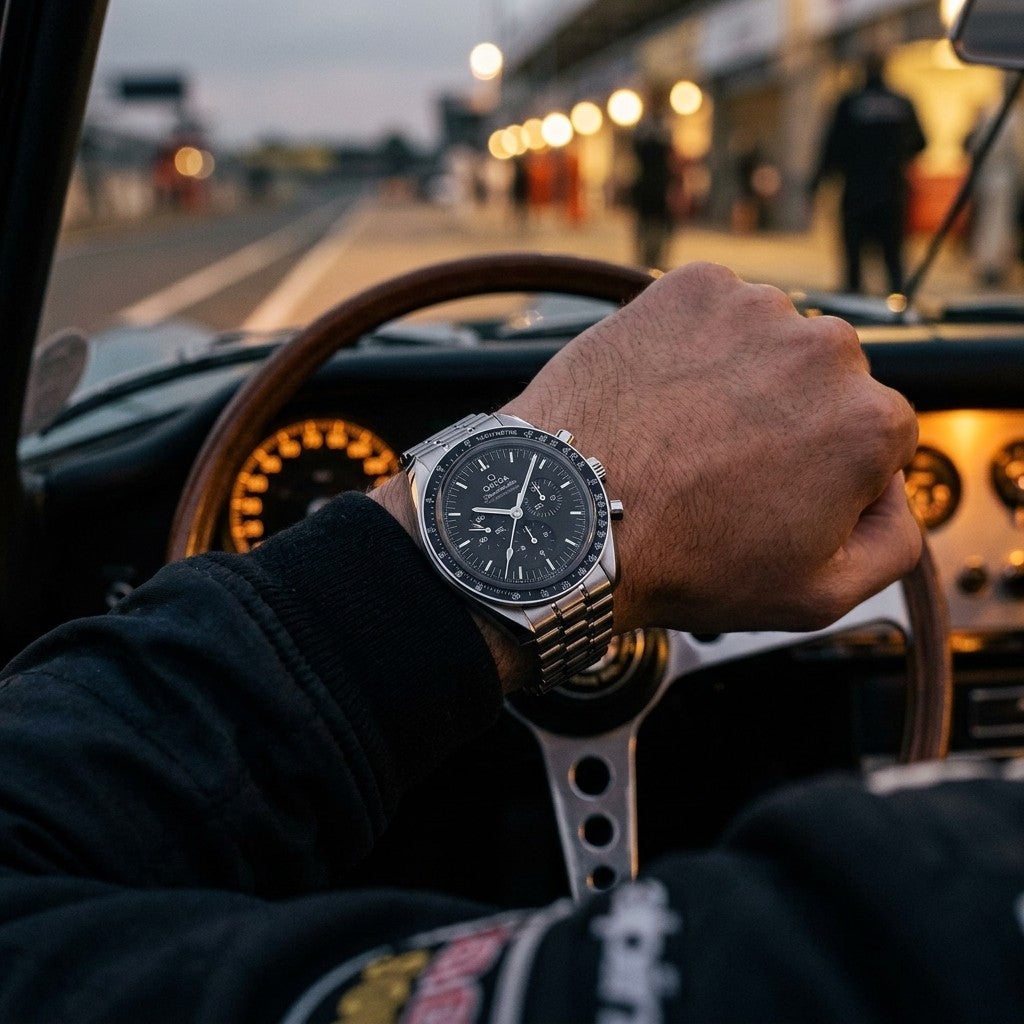 Omega Speedmaster 38 38 mm — Steel on Steel (324.30.38.50.01.002) — lifestyle