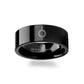 Game of Thrones Noble Houses Sigil Engraving Black Tungsten Ring Martell - 2mm - 12mm - 6mm