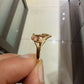 10K yellow gold , Rose gold , letter A initial ring Sz 9.75