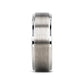 ORLOFF White Tungsten Ring with Raised Brush Finished Center - 6mm & 8mm