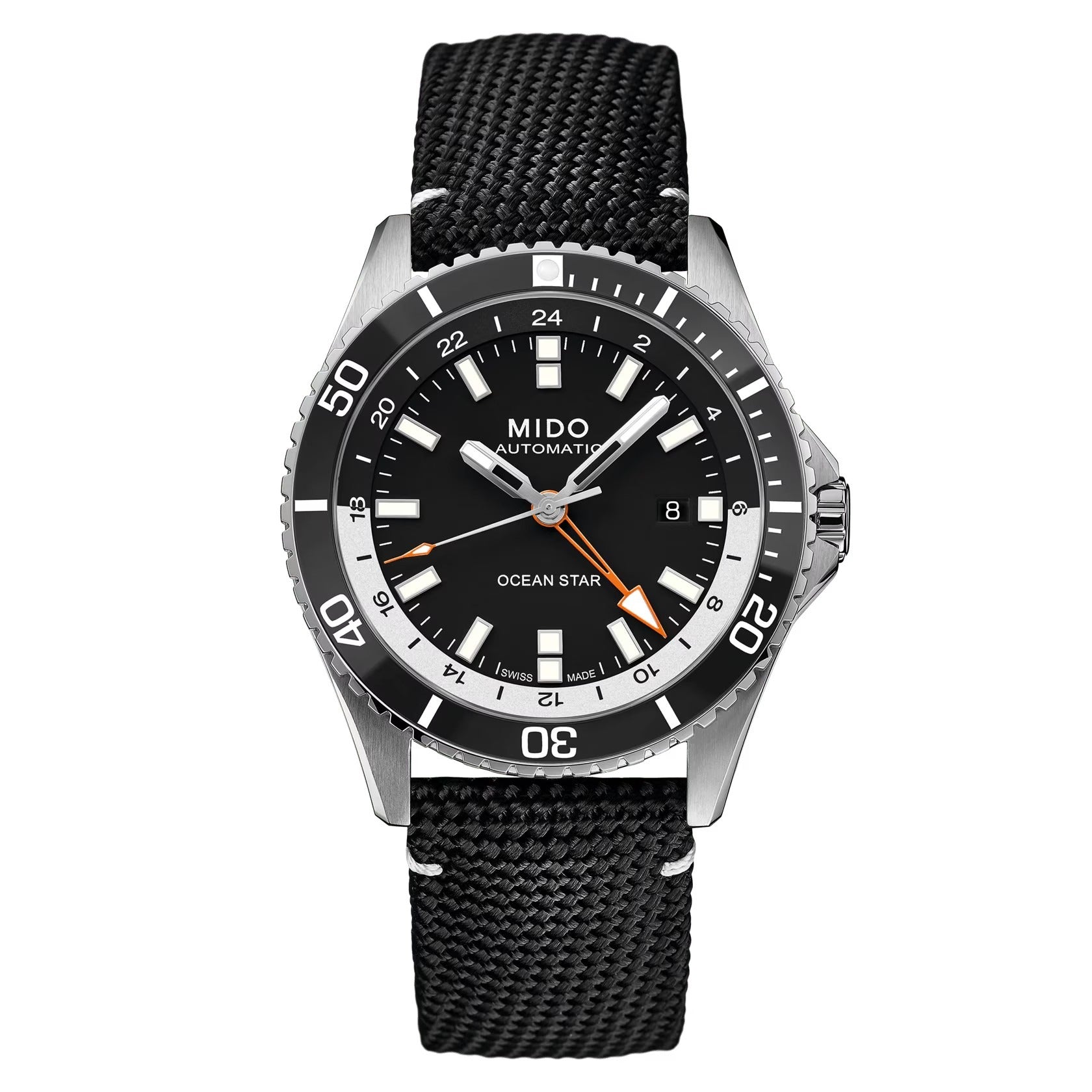 Mido Ocean Star GMT — Textile / Black Dial