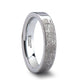 Fingerprint Engraved Flat Pipe Cut Tungsten Ring Polished - Spartan - 4mm - 12mm - 8mm