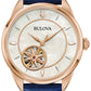 Bulova White Dial Leather Strap Sutton 97L180