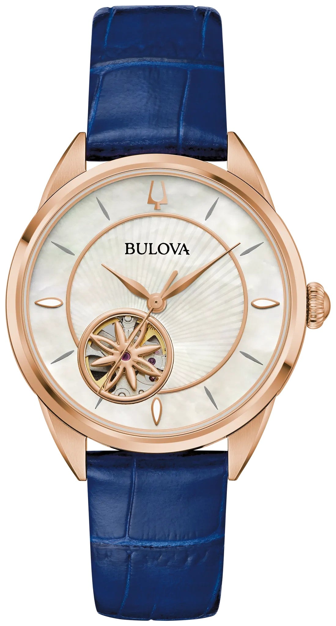 Bulova White Dial Leather Strap Sutton 97L180