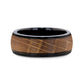 SCOTCH Black Ceramic Ring with Whiskey Barrel Wood Inlay- 8mm
