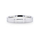 ARGENTA Silver Polished Finish Flat Style Women's Wedding Band - 4mm