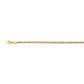 10K 2MM TWO TONE SOLID DC PRISM ROPE 18" CHAIN NECKLACE (AVAILABLE IN LENGTHS 7" - 30")