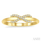 1/10 Ctw Infinity Petite Round Cut Diamond Fashion Ring in 10K Yellow Gold