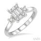 1/2 Ctw Fusion Baguette and Round Cut Diamond Engagement Ring in 14K White Gold