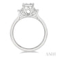 1/2 Ctw Fusion Baguette and Round Cut Diamond Engagement Ring in 14K White Gold