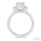 1/2 Ctw Fusion Baguette and Round Cut Diamond Engagement Ring in 14K White Gold