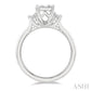 1/2 Ctw Fusion Baguette and Round Cut Diamond Engagement Ring in 14K White Gold