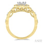 5/8 Ctw Intricate lattice Baguette and Round Cut Diamond Ring in 14K Yellow and white gold