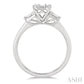 1/2 Ctw Modern Rectangular Head Baguette and Round Cut Diamond Ladies Ring in 14K Yellow and White Gold
