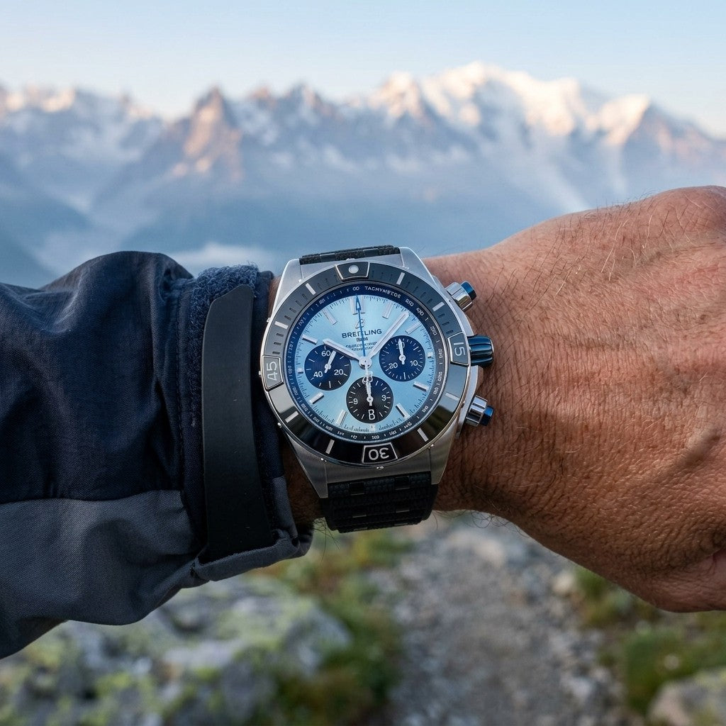 Breitling Super Chronomat B01 44 — Ice blue Dial — lifestyle
