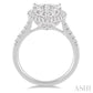 1 1/2 Ctw Pear Shape Diamond Lovebright Ring in 14K White Gold