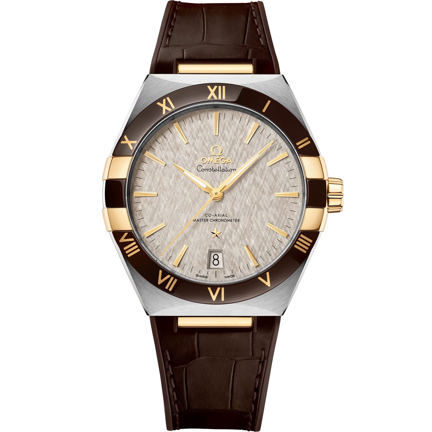 Omega Constellation 41 mm — Steel ‑ Yellow Gold on Leather Strap