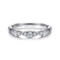 Gabriel & Co. 14K White Gold Diamond Cluster Marquis Station Ring .40CTW