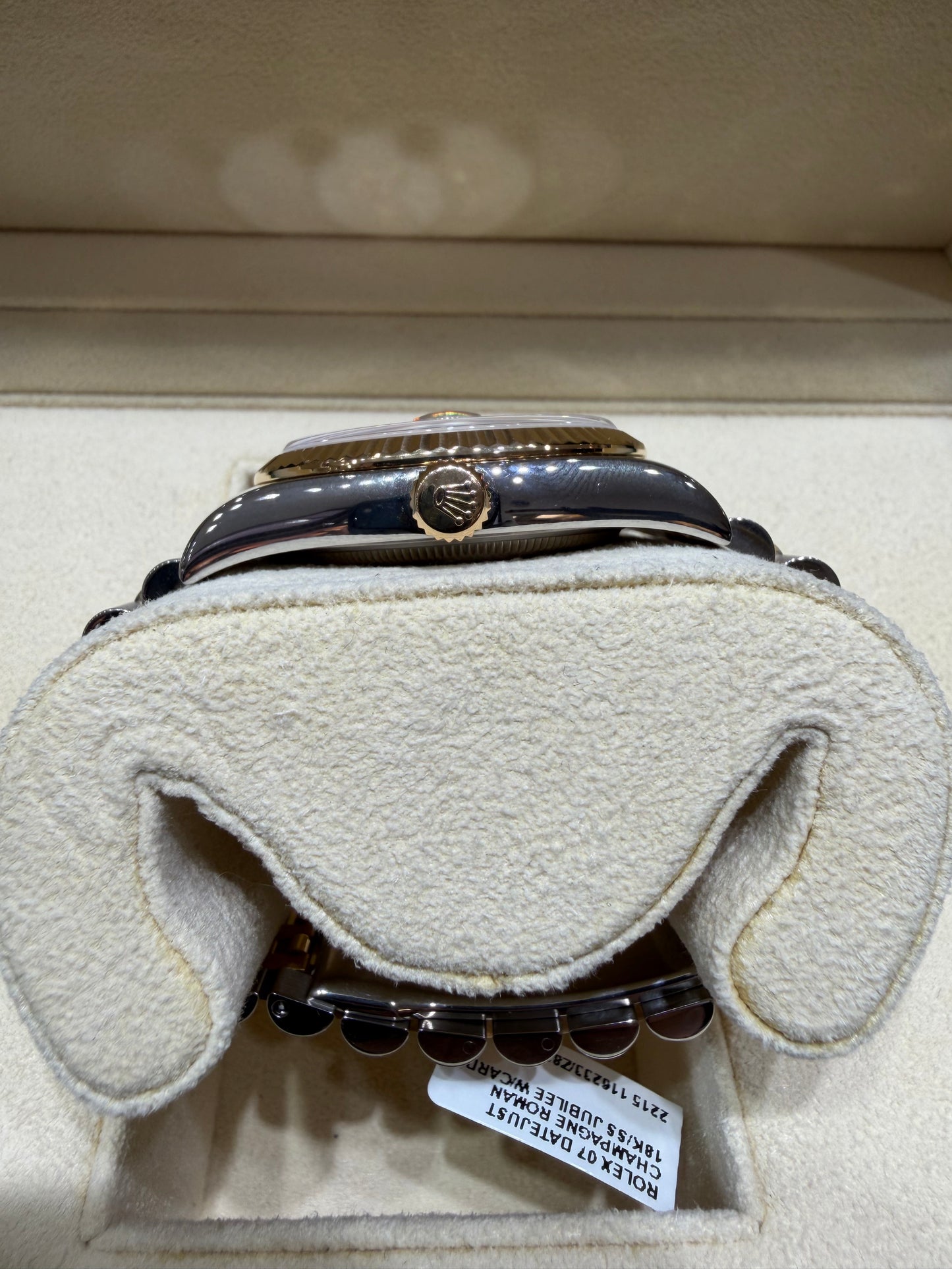 Rolex Datejust 18k/ss Jubilee Gold Roman Numerals Watch 116233