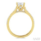 3/4 Ctw Round Shape Lovebright Split Criss Cross Round Cut Diamond Engagement Ring in 14K Yellow and White Gold