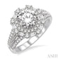 3/4 Ctw Diamond Semi-Mount Engagement Ring in 14K White Gold
