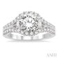1/2 Ctw Diamond Semi-Mount Engagement Ring in 14K White Gold