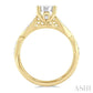 1/2 Ctw Round Shape Lovebright Marquise Carved Round Cut Diamond Engagement Ring in 14K Yellow and White Gold