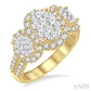 1 1/3 Ctw Diamond Past Present and Future Lovebright Ring in 14K Yellow and White Gold