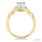 3/8 Ctw Two-Tone Lattice Round Cut Diamond Lovebright Ring in 14K Yellow and White Gold