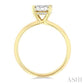 1/2 Ctw Knife Edge Shank Oval Shaped Lovebright Round Cut Diamond Ring in 14K Yellow and White Gold