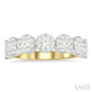 1 Ctw Jointed Circular Mount Lovebright Diamond Cluster Band in 14K Yellow and White Gold