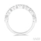 3/4 Ctw Jointed Circular Mount Lovebright Diamond Cluster Band in 14K White Gold