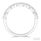 1/2 Ctw Jointed Circular Mount Lovebright round Cut Diamond Band in 14K White Gold