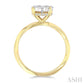 5/8 Ctw Circular Shape Lovebright Round Cut Diamond Engagement Ring in 14K Yellow and White Gold