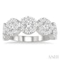 2 Ctw 5-Stone Lovebright Round Cut Diamond Band in 14K White Gold