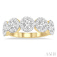 1 1/2 Ctw 5-Stone Lovebright Round Cut Diamond Band in 14K Yellow and White Gold