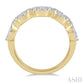 1 1/2 Ctw 5-Stone Lovebright Round Cut Diamond Band in 14K Yellow and White Gold