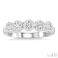 1/2 Ctw 5-Stone Lovebright Round Cut Diamond Band in 14K White Gold