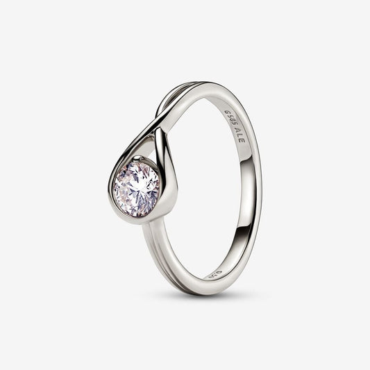 Pandora Infinite 14k White Gold Lab-grown Diamond Ring