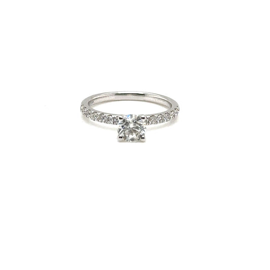 14k white gold 1 carat solitaire engagement ring