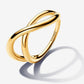 Organically Shaped Infinity Ring
