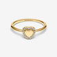 Engravable Heart Halo Ring
