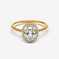 Oval Sparkling Halo Ring