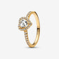 Sparkling Elevated Heart Ring