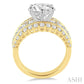 2 1/10 Ctw Diamond Semi-Mount Engagement Ring in 14K Yellow and White Gold