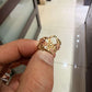 10K yellow gold , Rose gold , letter A initial ring Sz 9.75