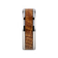 DISTILLED Whiskey Barrel Inlaid Tungsten Men's Wedding Band With Beveled Polished Edges Made From Genuine Whiskey Barrel